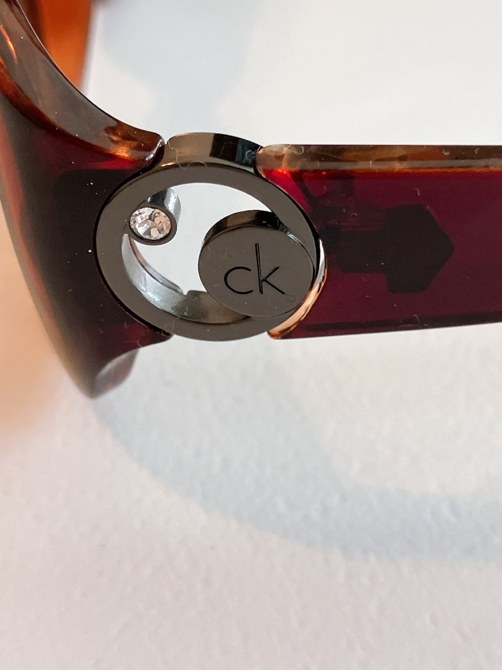 •SOLDVintage 90s CK Calvin Klein Tortoise Shell Square Rectangle Sunglasses•SOLD - Picture 6 of 13